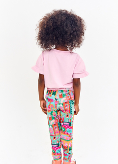 LEGGING MEU MUNDINHO VERDE E ROSA - comprar online