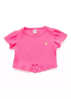 BLUSA BORBOJARDIM ROSA FORTE - Carretel Kids