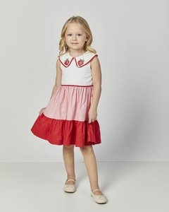 VESTIDO FEMININO INFANTIL RODADO MORANGO - comprar online