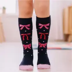 Meia Lacinhos Preta (laço rosa) na internet