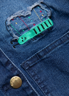 JAQUETA JARDIM MÁGICO JEANS - Carretel Kids