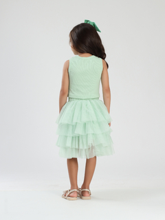 CONJUNTO FEMININO INFANTIL REGATA E SAIA TULE - comprar online