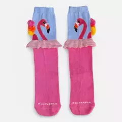 MEIA FLAMINGO ROSA
