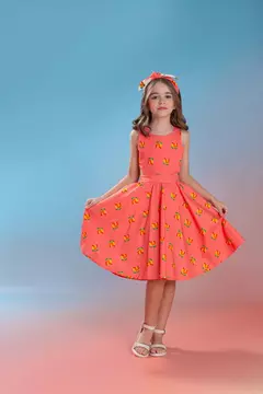 VESTIDO RECORTE E CAJUZINHO
