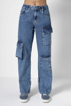 CALCA JEANS RETA POCKET STONE na internet