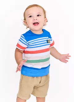 CAMISETA HORA DE AVENTURA BRANCO E AZUL 12-18 M