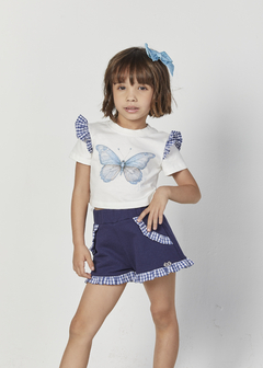 CONJUNTO FEMININO INFANTIL BLUSA E SHORT - loja online