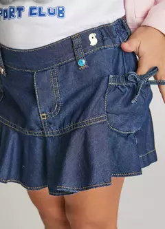 SHORT SAIA COLOR FLOR JEANS - comprar online