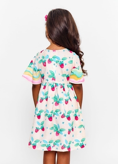 VESTIDO DOCE DE MORANGUINHO OFF WHITE - comprar online