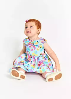 VESTIDO E CALCINHA MAR DE AZUL
