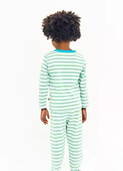CONJ.PIJAMA MONSTRINHO DA FAMILIA BCO E SERRADO - Carretel Kids
