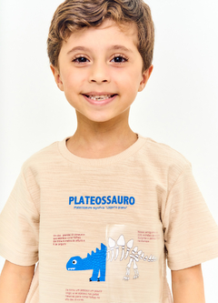 CAMISETA DINOS PELO MUNDO AREIA - comprar online