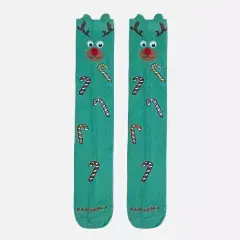 Meia Rena Candy Verde - Carretel Kids