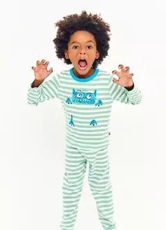 CONJ.PIJAMA MONSTRINHO DA FAMILIA BCO E SERRADO