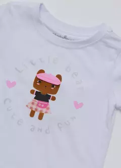 BLUSA URSINHOS FOFINHOS BRANCO - Carretel Kids
