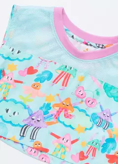CONJUNTO ANDANDO NAS NUVENS AZUL - Carretel Kids