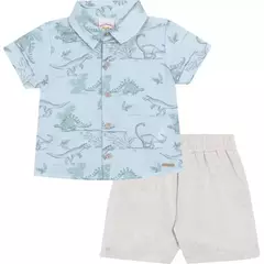 CONJUNTO CAMISA E BERMUDA MASCULINO BEBE