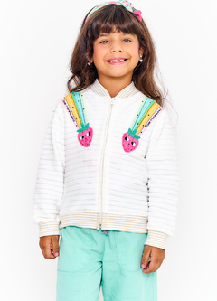 CASACO DOCE DE MORANGUINHO OFF WHITE