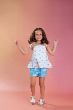 CONJUNTO BLUSA PEIXES FLORIDOS