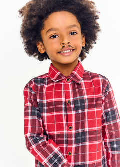 CAMISA SEGURA PEÃO PRETO E VERMELHO - comprar online