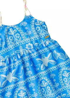 VESTIDO NO LITORAL AZUL - Carretel Kids