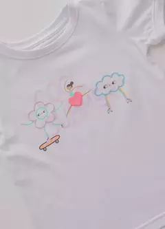BLUSA POP LISTRAS DIVERTIDA BRANCO na internet