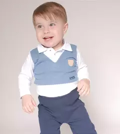 CONJUNTO BABY COM CALÇA E COLETE URSO