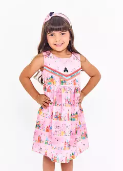 VESTIDO REINO DE MUITAS CORES ROSA