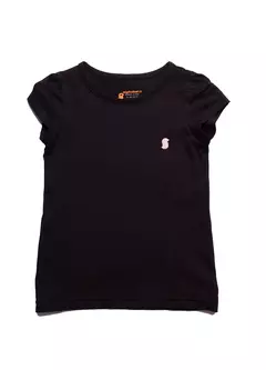 BLUSA BASIQUINHO FUN PRETO - Carretel Kids