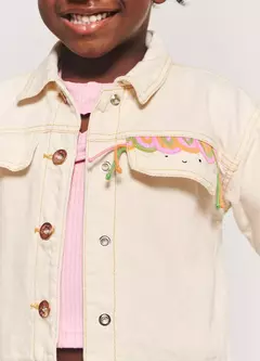 JAQUETA FLOWER POWER OFF WHITE - comprar online