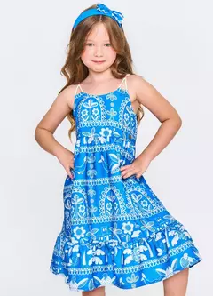 VESTIDO NO LITORAL AZUL