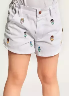 SHORT JARDIM MÁGICO BRANCO - loja online