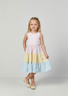 VESTIDO FEMININO INFANTIL RODADO CANDY COLORS