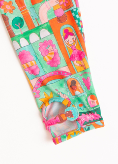 LEGGING MEU MUNDINHO VERDE E ROSA - loja online