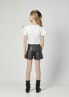 CONJUNTO FEM INFANTIL BLUSA E SHORT BRA E PRETO na internet