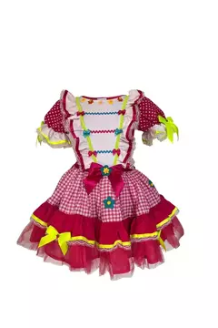 Imagem do FANTASIA JUNINA VESTIDO XADREZ ROSA