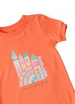 BLUSA ERA UMA VEZ APRICOT - Carretel Kids