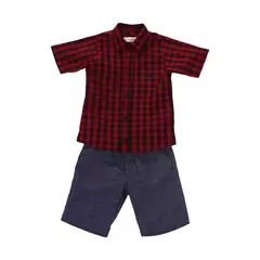 CONJ CAMISA XADREZ VERMELHO - comprar online