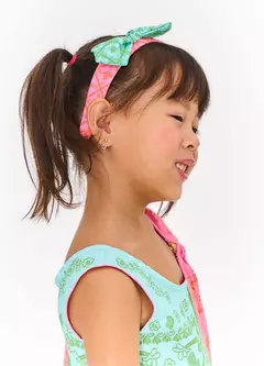 ARCO LENCO TROPICAL ROSA E VERDE U