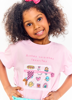 BLUSA MEU MUNDINHO CAMELIA - Carretel Kids