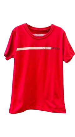 CAMISETA KIDS MASC MC VERMELHO HIBISCO