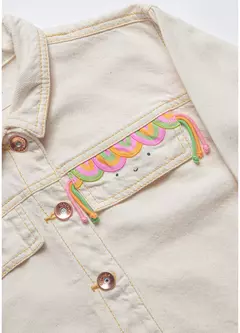JAQUETA FLOWER POWER OFF WHITE - Carretel Kids