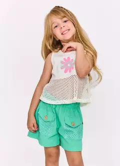 SHORT FLORAL AURORA VERDE na internet