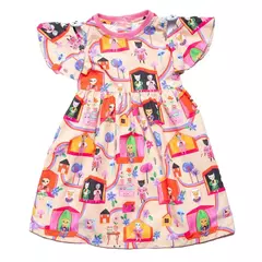 VESTIDO OS GATINHOS TAMBÉM BEGE - comprar online