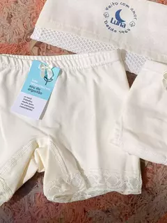 CALCINHA BOXER COM RENDA OFF WHITE - comprar online
