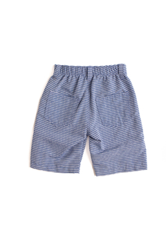 BERMUDA AO TRABALHO AZUL E BRANCO - Carretel Kids