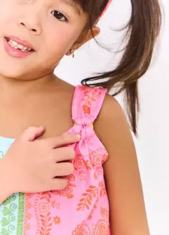 CONJ. LENCO TROPICAL ROSA E VERDE - loja online