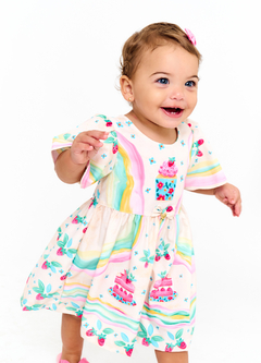 VESTIDO E CALCINHA DOCE DE MORANGUINHO OFF WHITE na internet