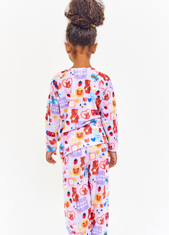 CONJ.PIJAMA KIT FOFURA CAMELO E ROXO - Carretel Kids