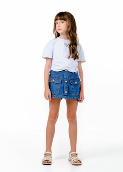 CROPPED EM COTTON FRANZIDO NAS LATERAIS